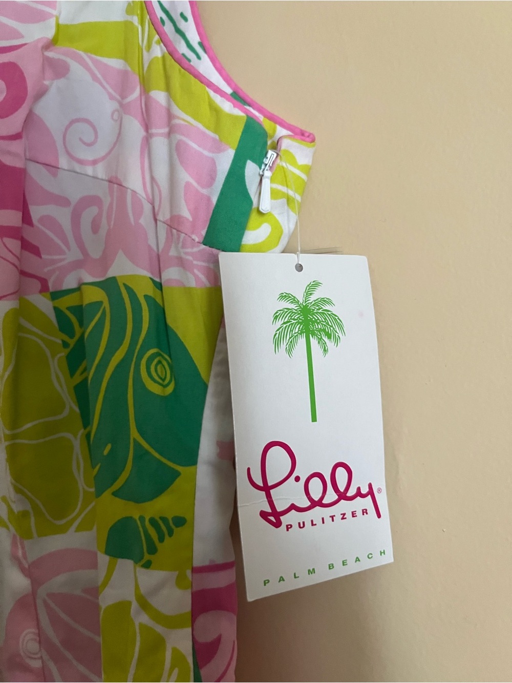 Lilly Pulitzer Pink Green Yellow Patterned Sundress - Picture 2 of 6
